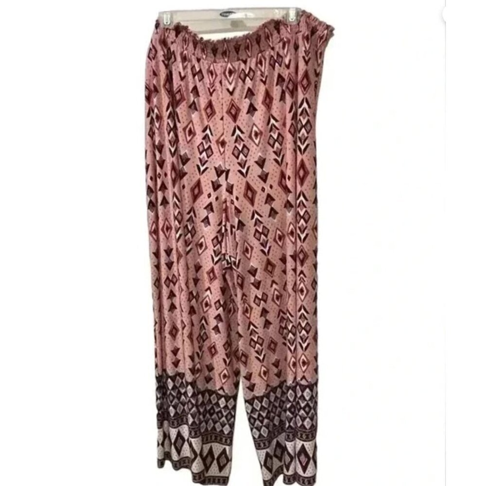 Lane Bryant Womens Plus 22/24 Geometric Print Elastic Waist Lightweight pajama